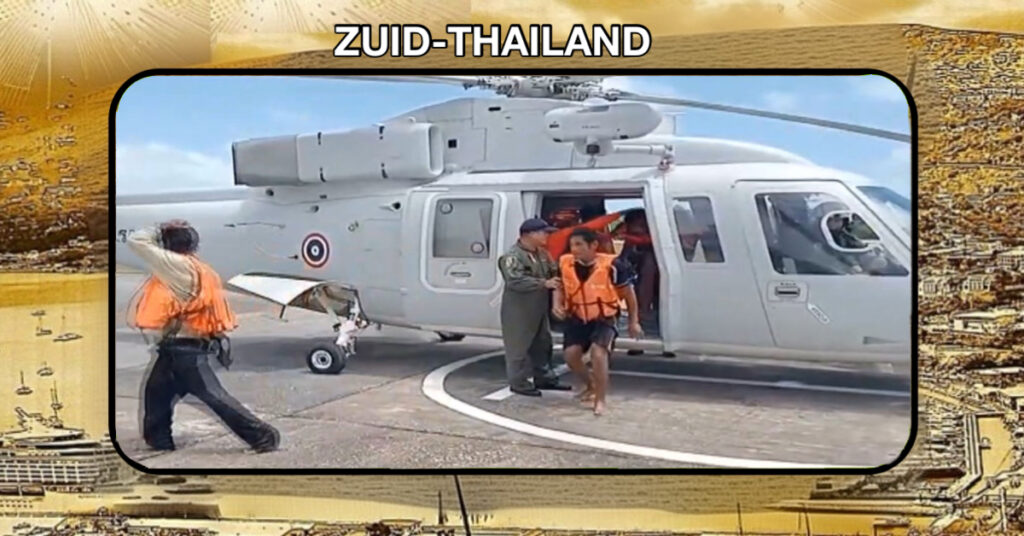 Vistrawler zonk in Zuid-Thailand naar de kelder, nadat hij door een oceaanstomer was overvaren, de bemanning kon worden gered