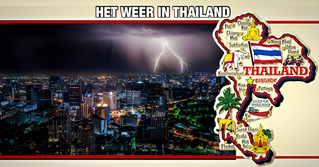 De Thaise weerdienst waarschuwt voor flinke regens, met soms zelfs hagelstenen!