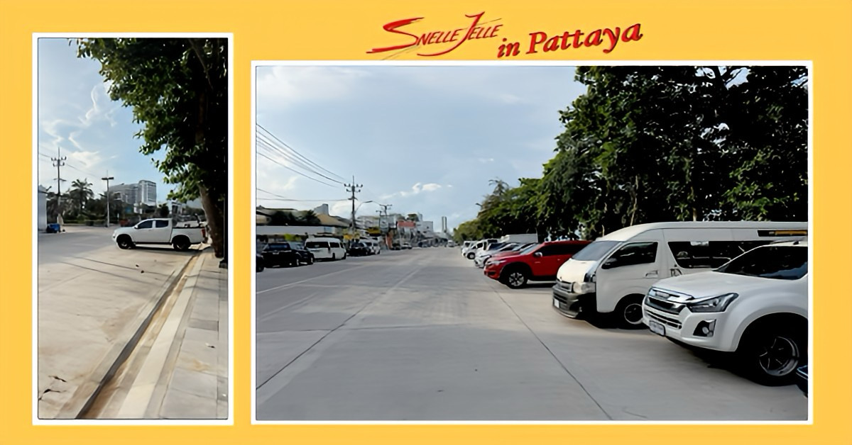 Het tweerichtingsverkeer aan de Beach Road van Jomtien komt gelukkig terug, nu de renovaties ten einde lopen, iedereen blij en opgelucht