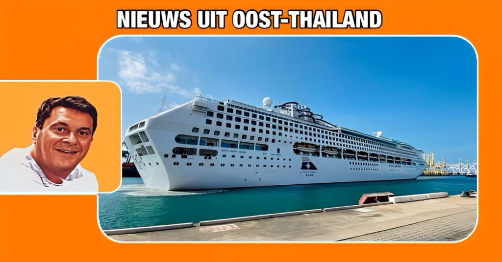 De Star Voyager van rederij StarDream Cruises meert voor de eerste keer aan in Oost-Thailand aan