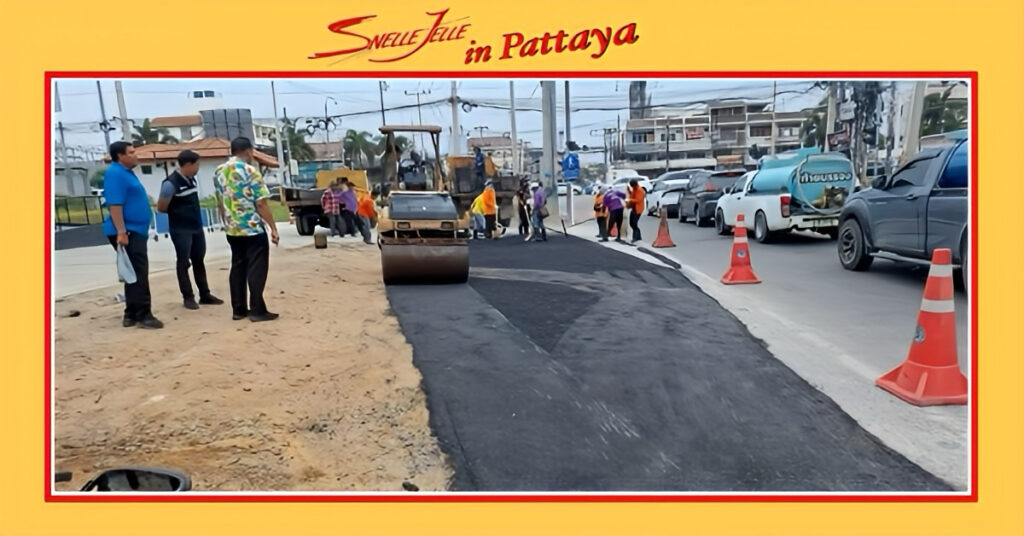 Pattaya is bezig met een stapsgewijze aanpak een verbetering van het wegennet