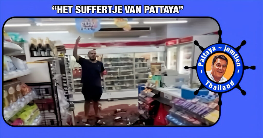 🎥 | Belgische man veroorzaakt chaos in supermarkt in Pattaya en moet 35.000 Baht schadevergoeding betalen