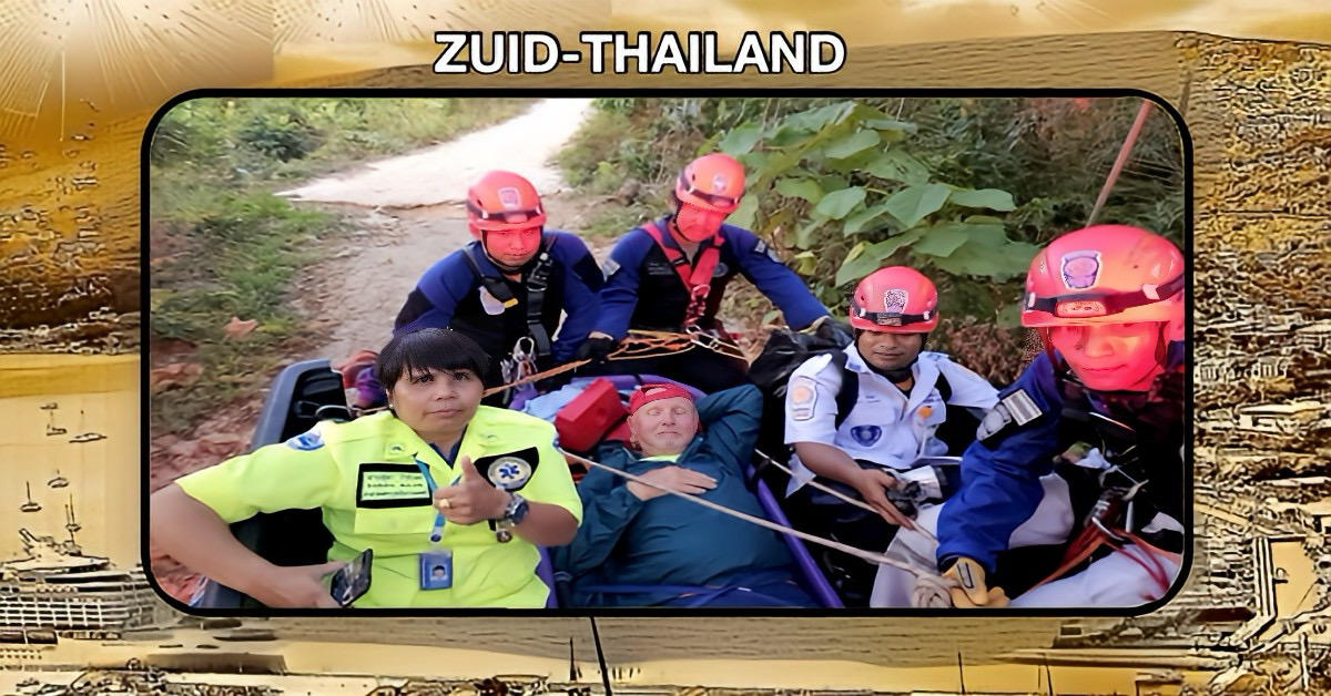 Uitgegleden Fransman in Zuid-Thailand na acht uur in een ravijn op Phuket omhoog gehezen
