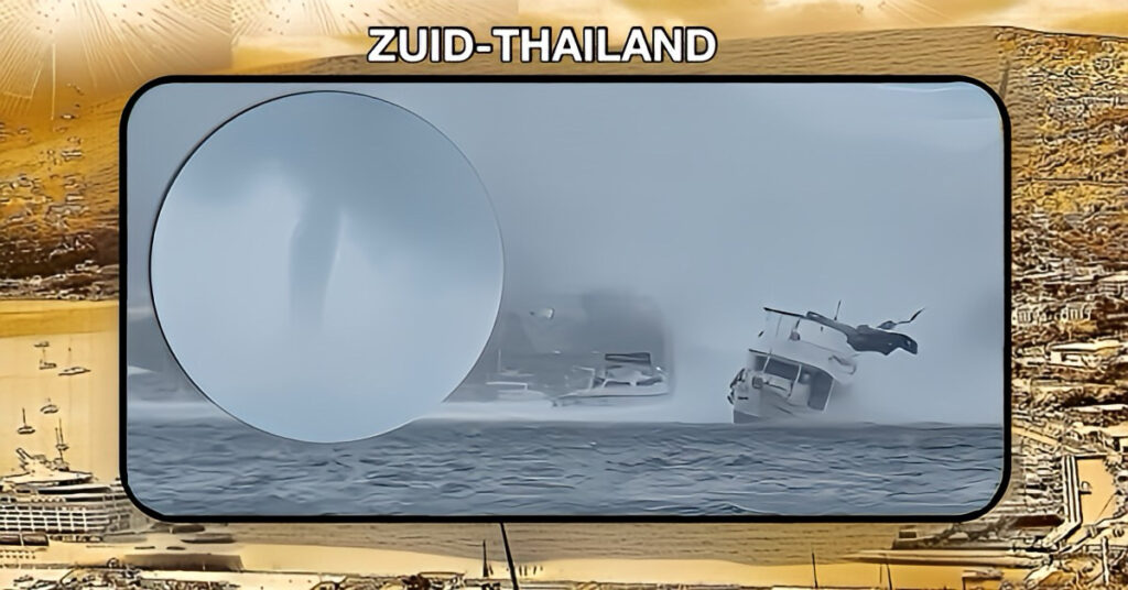 Uniek weerfenomeen voor de kust van Phuket, een gigantische ‘waterspout’ riep veiligheidswaarschuwingen in Zuid-Thailand op❗️