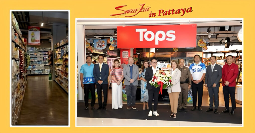 Winkelcentrum Royal Garden opende gisteren een nieuwe 24-uurs Tops Supermarkt aan de Pattaya Beach Road
