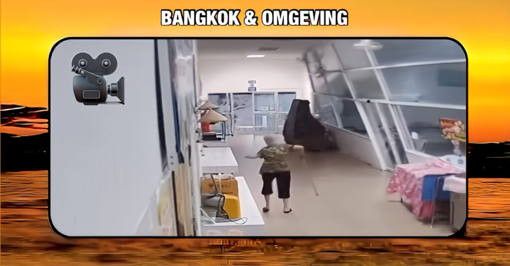 🎥 | Harde windvlaag blaast glaspui uit de sponning in Thailand; bejaarde vrouw gewond