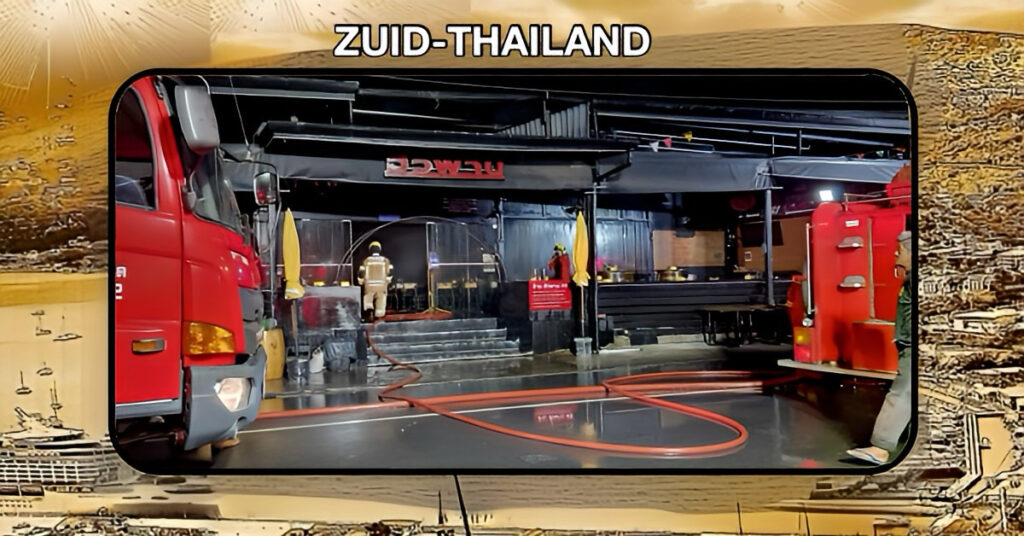 Brandweer Phuket voorkomt volledige verbranding van slijterij Hua Phan bij grote brand in Zuid-Thailand