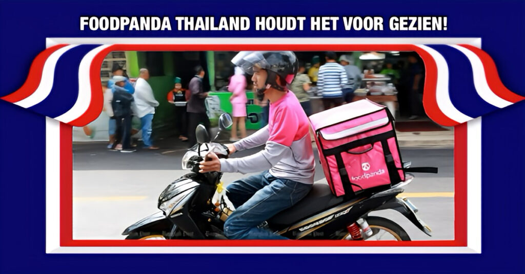 Foodpanda gooit in Thailand de handdoek in de ring met een dankwoord en aankondiging van de sluiting