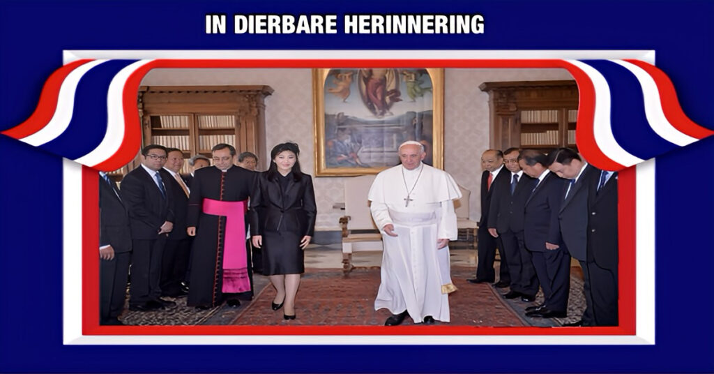 🎥 | Hier is een terugblik op de ontmoeting tussen de toenmalige premier van Thailand, Yingluck Shinawatra en paus Franciscus.