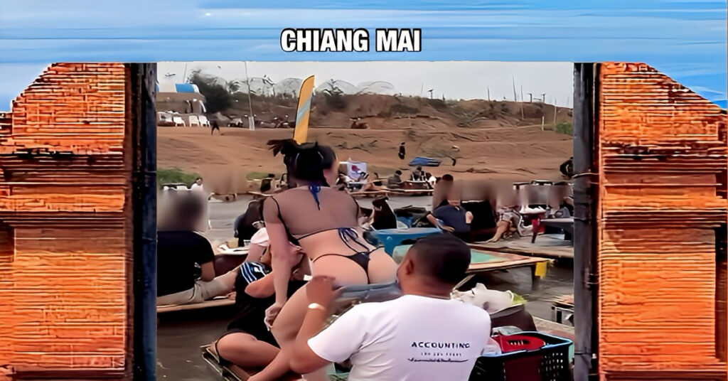 Onfatsoenlijkheid in het hoge noorden in Thailand, een G-string danseres veroorzaakt publieke verontwaardiging