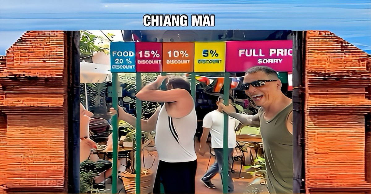 🎥 | Restaurant in Noord-Thailand biedt “slanke” kortingen aan klanten die door het nauwe poortje passen
