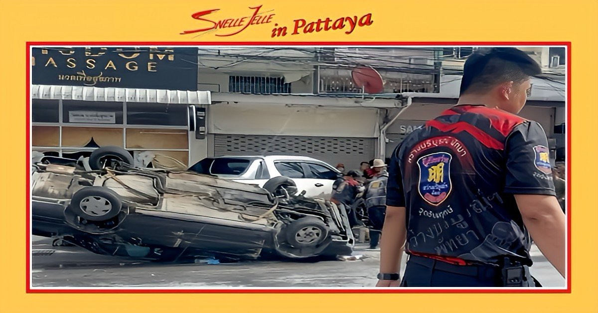 🎥 |Dronken bestuurder rijdt in op groep tijdens Songkran op Thepprasit Road in Pattaya; zeven gewonden