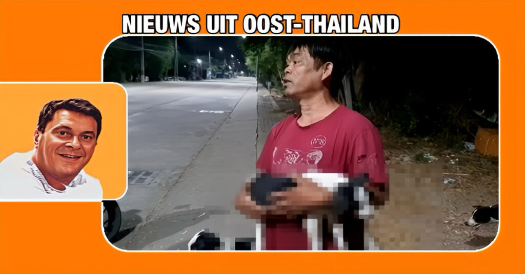 Thaise Man in Oost-Thailand gearresteerd voor het doden van een jong hondje, de laatste uit het nest