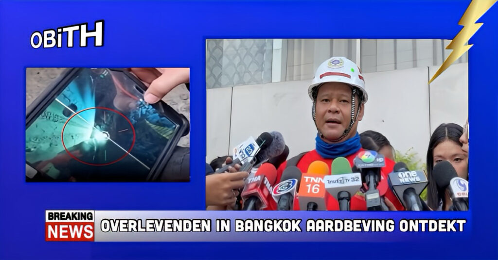 BREAKING NEWS | Wonder boven wonder in Thailand: reddingswerkers ontdekken nog leven in het puin van het ingestorte gebouw in Bangkok.
