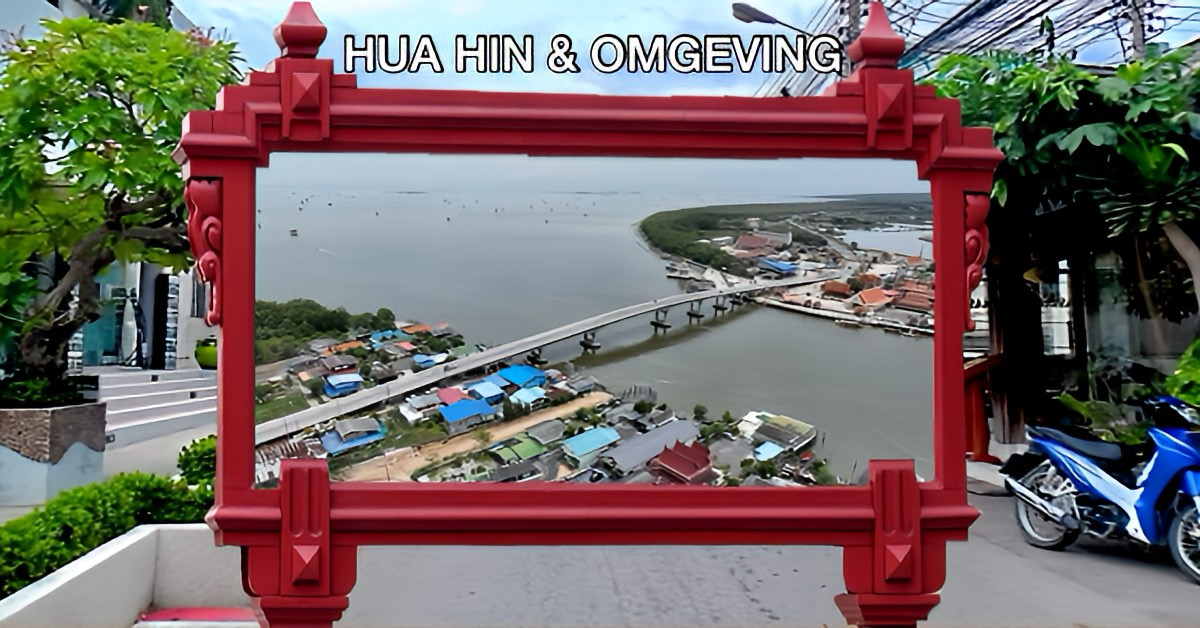 De Bang Tabun-mondingsbrug in Ban Laem op 20 kilometer afstand van Hua Hin biedt een schilderachtige uitkijkpunt bij zonsopgang