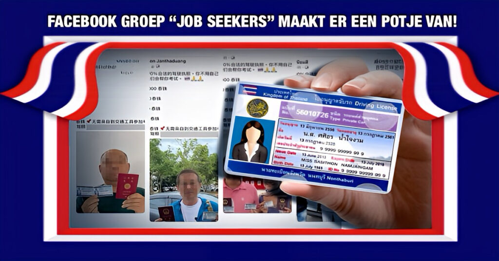 De promotie van illegale verkoop van rijbewijzen aan Chinese personen veroorzaakt in héél Thailand grote verontwaardiging