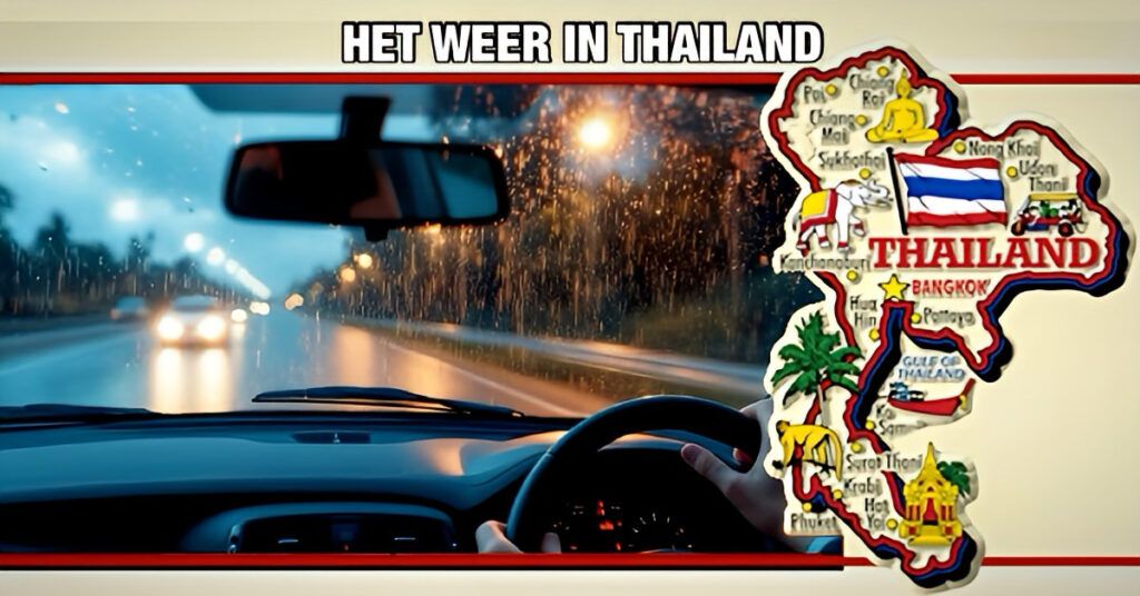 Vandaag worden er flinke regenbuien in Thailand verwacht, wilt u weten waar, lees dan even verder!
