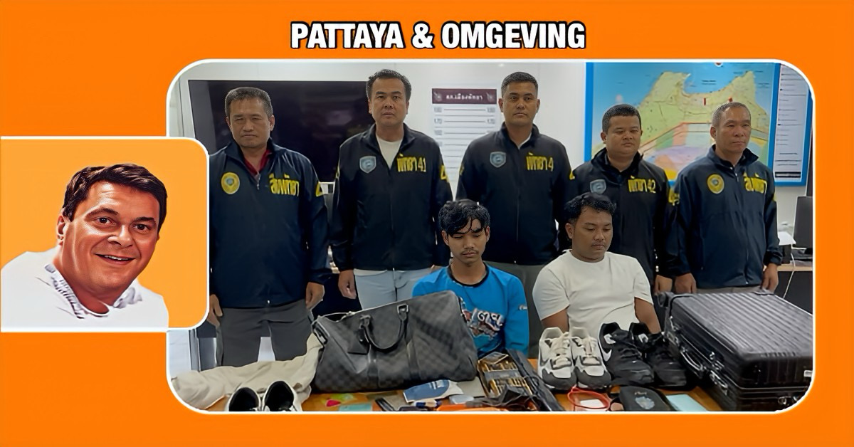 Politie van Pattaya arresteert twee dieven voor diefstal in de nacht