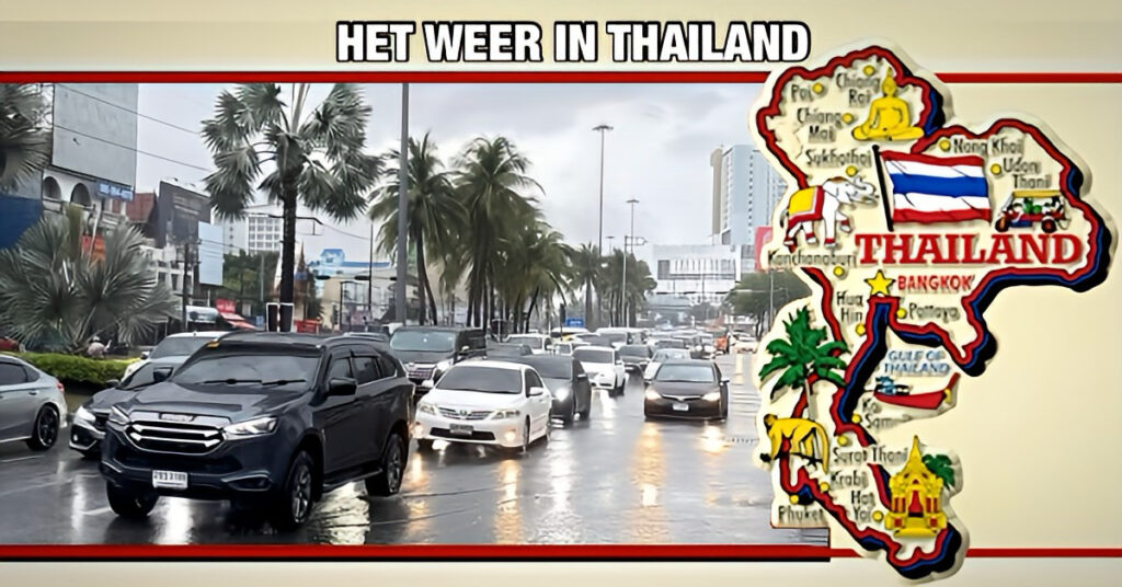 Hier het weerbericht van Olleke Bolleke in Thailand, het land moet zich opmaken voor zware regen en onweer.