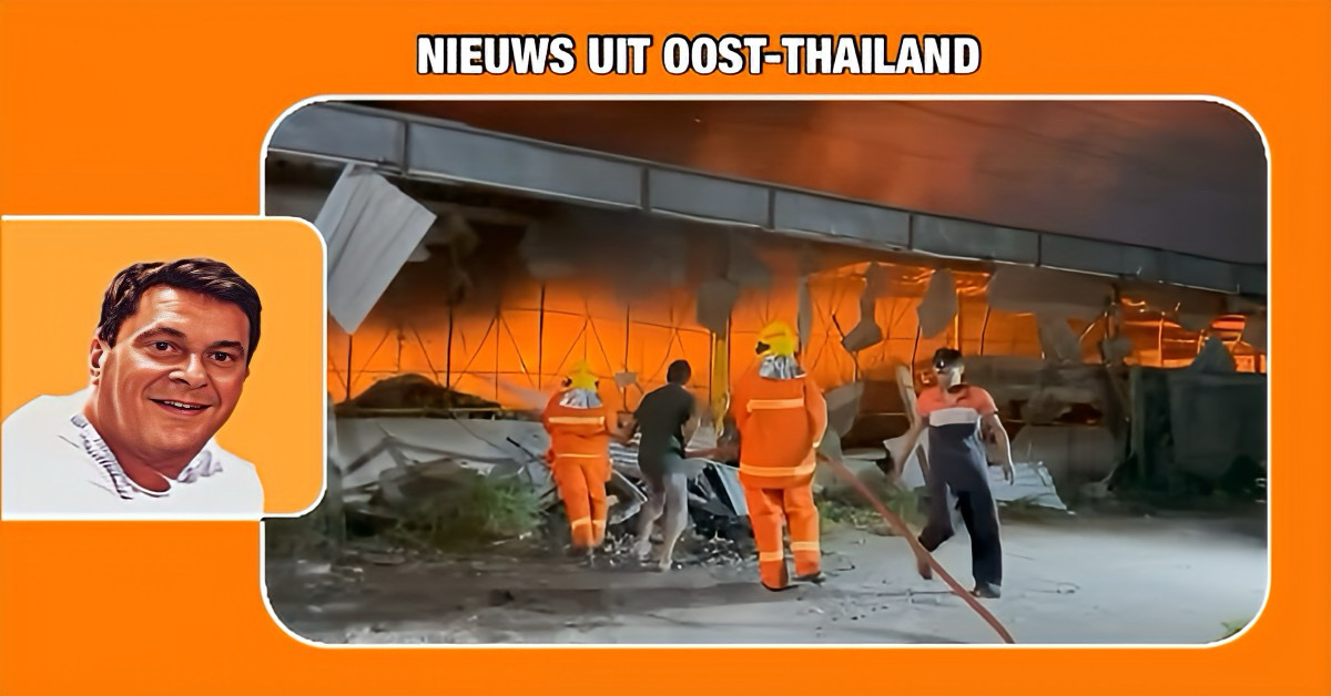 Grote brand verwoest rubberverwerkingsfabriek in Oost-Thailand 