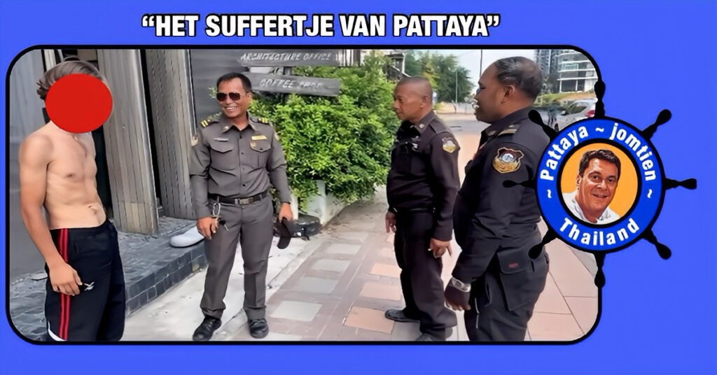 Tessakitpolitie Pattaya kreeg het nakijken toen een aangehouden buitenlander voor onvoorspelbaar gedrag plots de benen nam.