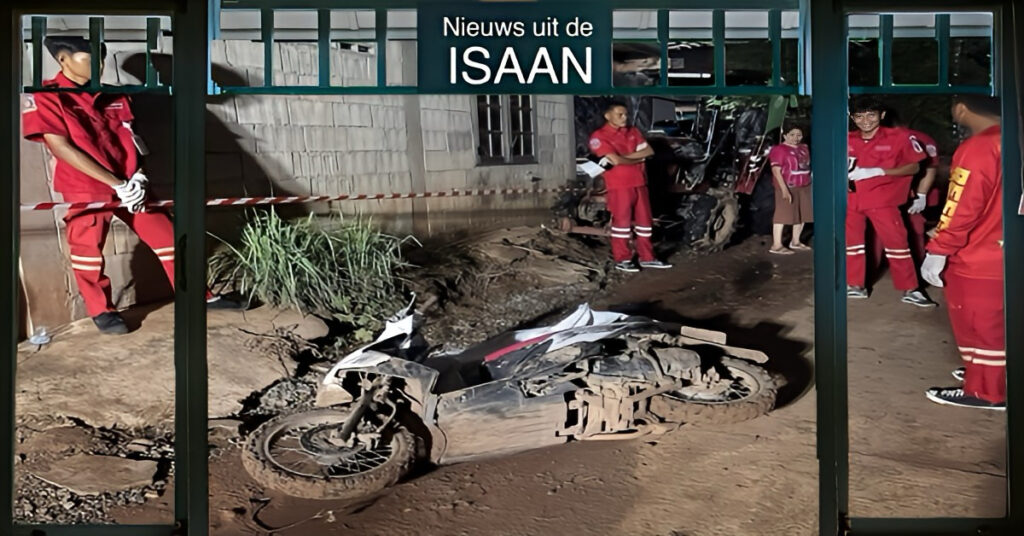 Bij een ruzie over grondeigendom in Noordoost-Thailand heeft een 35-jarige Thaise vrouw haar buurman om het leven gebracht.