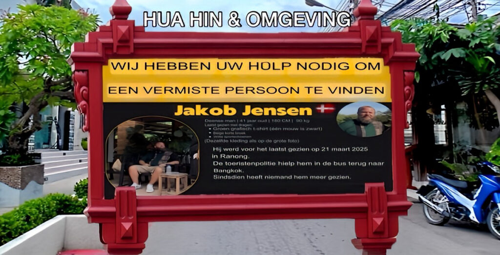 VERMISSINGSZAAK | Spoorloos, Deense man voor het laatst gezien in Centraal-Thailand