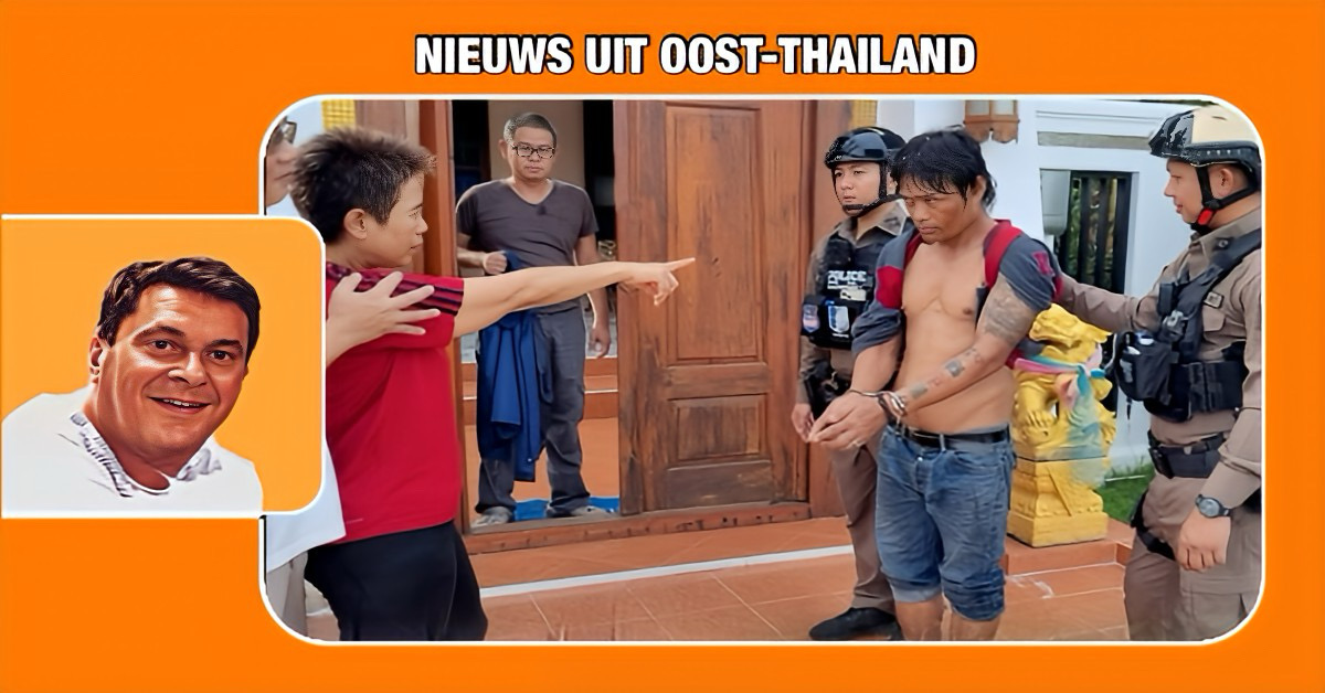 Birmaanse man Oost-Thailand gearresteerd na poging tot diefstal bij de woning van het dorpshoofd van Na-Jomtien