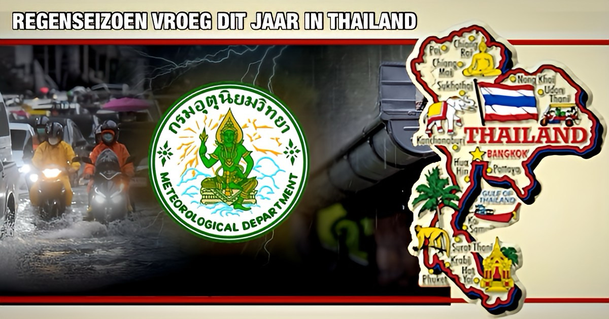 Het regenseizoen is in Thailand in alle hevigheid losgebarsten