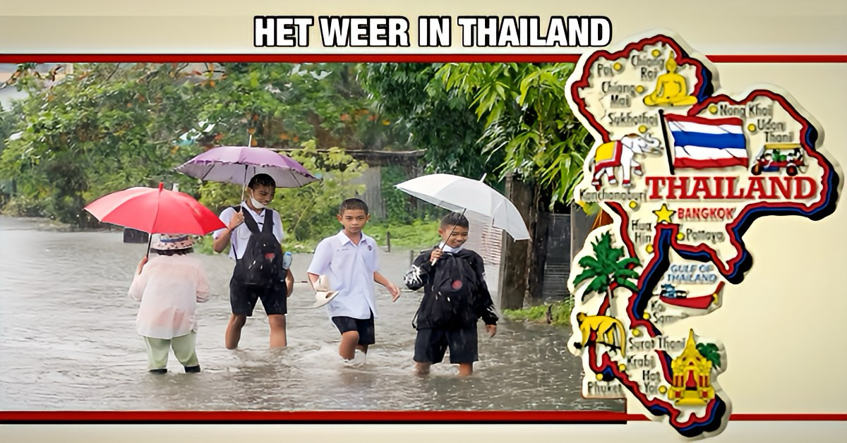 Het Thais meteorologisch instituut waarschuwt voor de gevolgen van de moesson, zoals overstromingen en aardverschuivingen in heel Thailand.