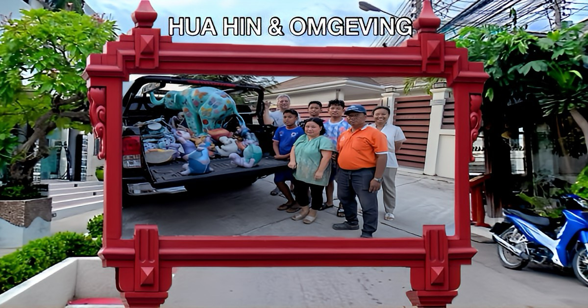 Duitse kunst-donatie aan een weeshuis in Hua Hin trekt de aandacht van Olleke Bolleke in Thailand