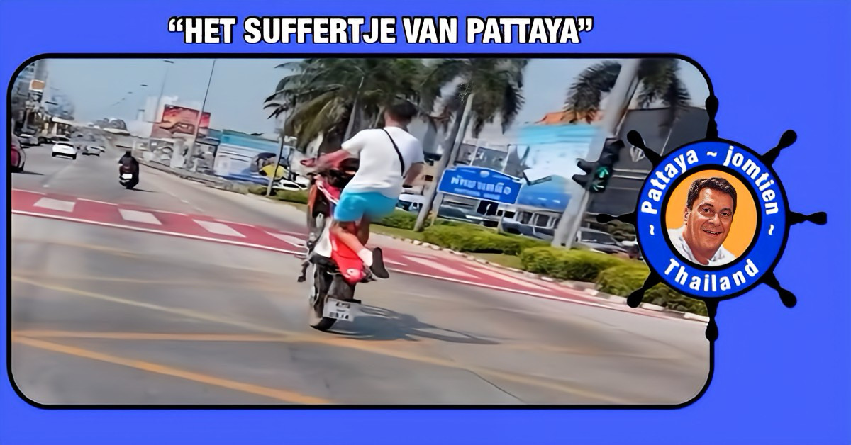 🎥 | Buitenlandse stuntrijder maakt met zijn wheelies Pattaya onveilig
