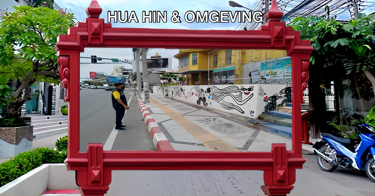 Straatartiest in Hua Hin “weer” in de fout met zijn geklieder op muren en gebouwen