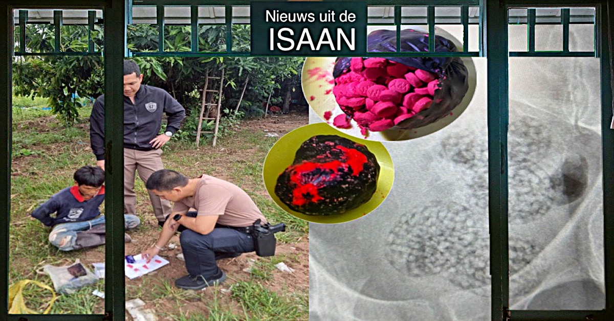 Politie in Noordoost-Thailand pakt een drugshandel-netwerk op na opname van een Oostenrijker met maagproblemen in het ziekenhuis van Kalasin