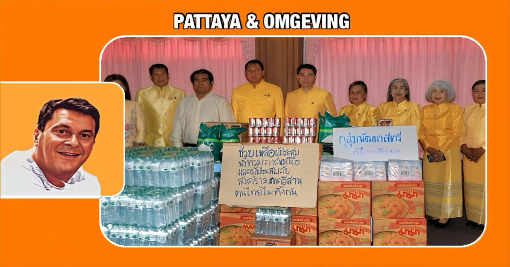 Hulpactie van Wat Chaimongkol in Pattaya voor slachtoffers van overstromingen en grensconflicten