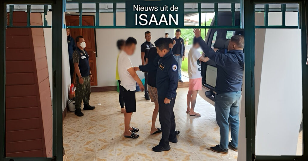 Cyber-misdaad in Thailand, het CIBB vat negen Vietnamese oplichters in Nong Khai in de kraag