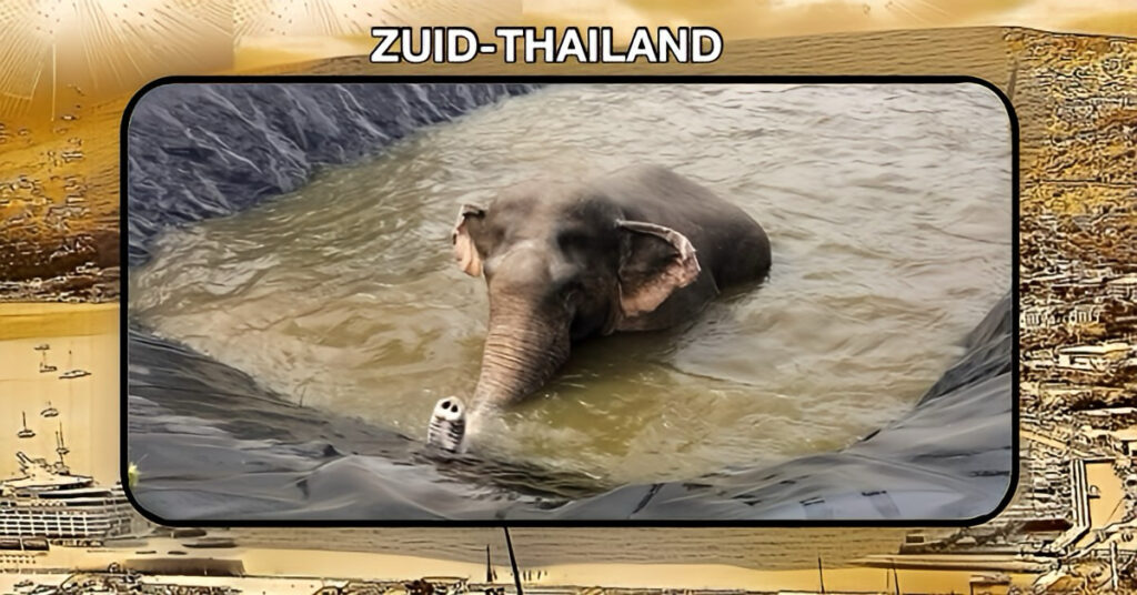 BRAVO❗️ | Levensreddende missie in het zuiden van Thailand, wilde olifant ontsnapt aan de dood!