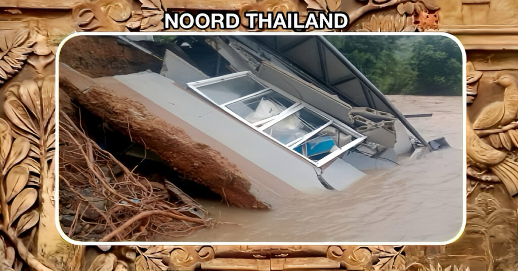 Ernstige overstromingen als gevolg van intensieve regenval in Noord-Thailand