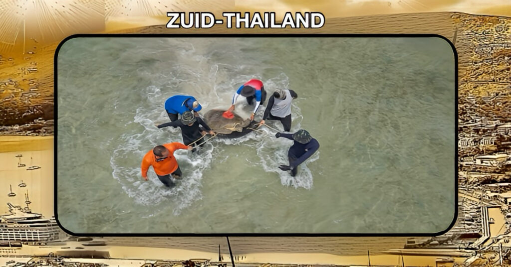 Grote zeeschildpadden check in Zuid-Thailand levert positieve gezondheidsresultaten op