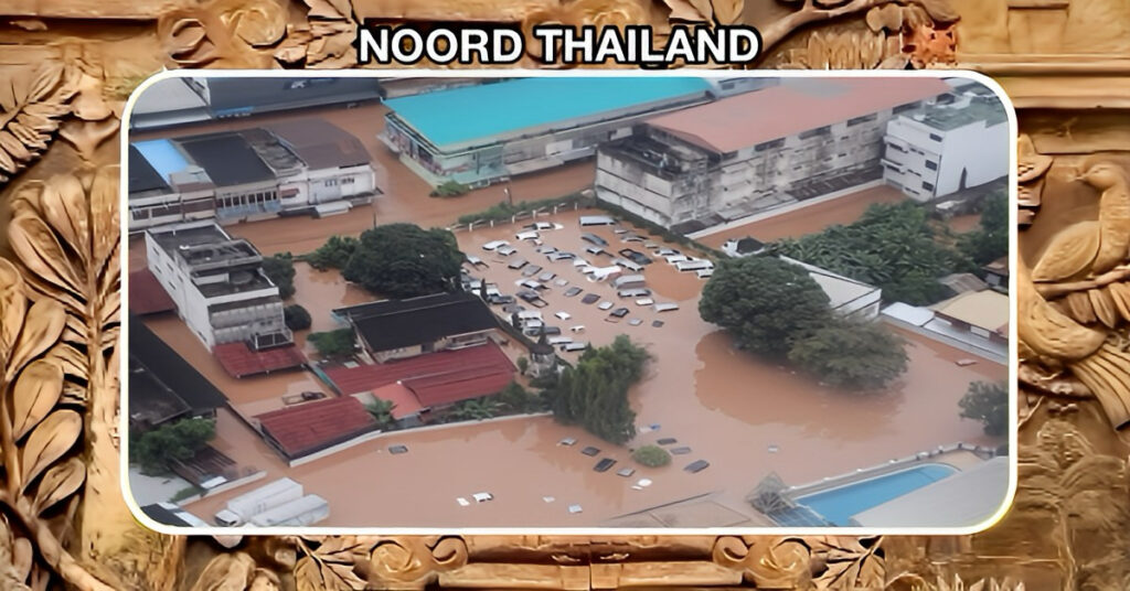 Ernstige overstromingen verwoestte de röntgenafdeling van het Nan ziekenhuis in Noord-Thailand