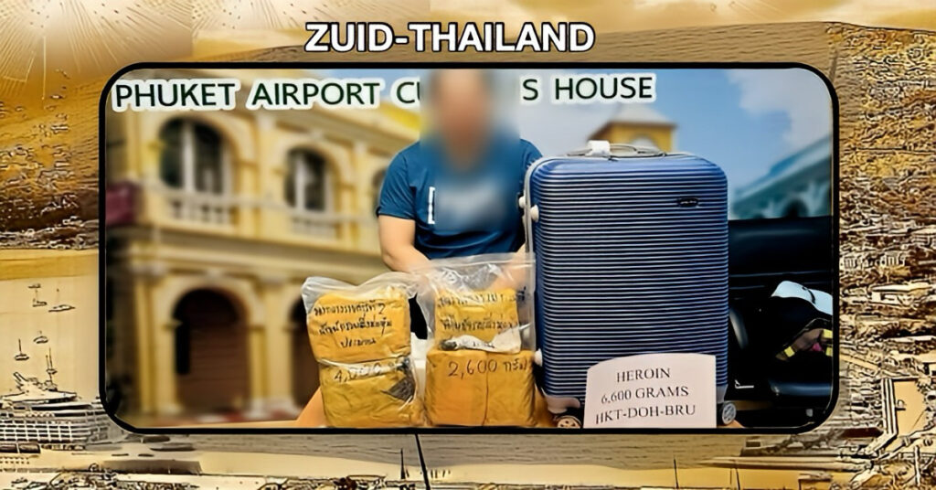 Amerikaan in Zuid-Thailand denkt dat hij de ultieme barista is, en sleept 6 kilo heroïne in zijn koffieverpakking mee!