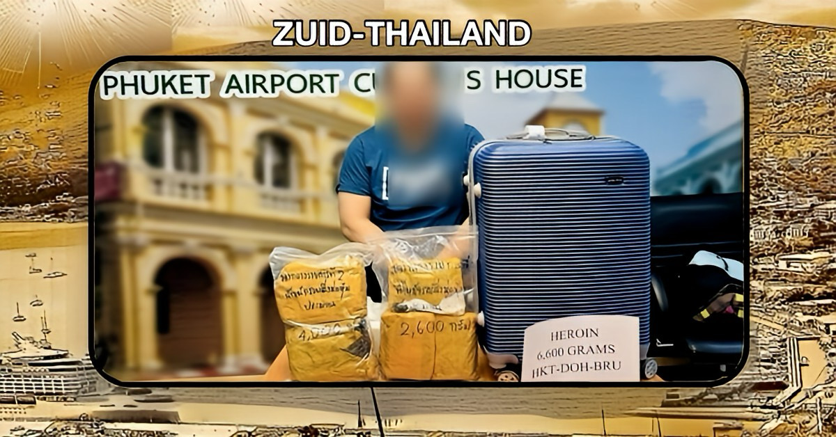 Amerikaan in Zuid-Thailand denkt dat hij de ultieme barista is, en sleept 6 kilo heroïne in zijn koffieverpakking mee!