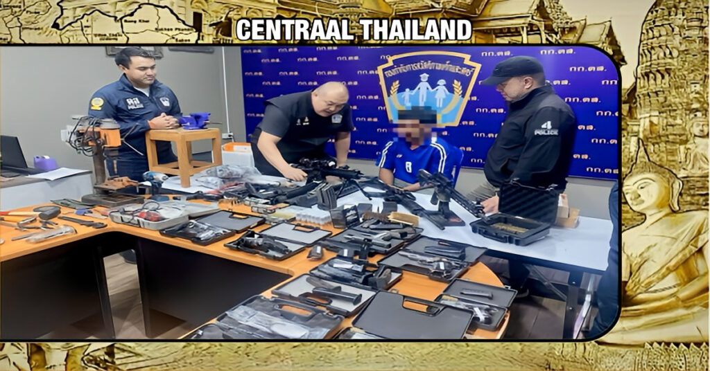 Thaise “Pistolen Paultje” in Centraal-Thailand gearresteerd voor het online verkopen van wapens