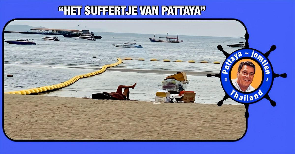 Zorgen om een Iraanse man op het strand van Pattaya