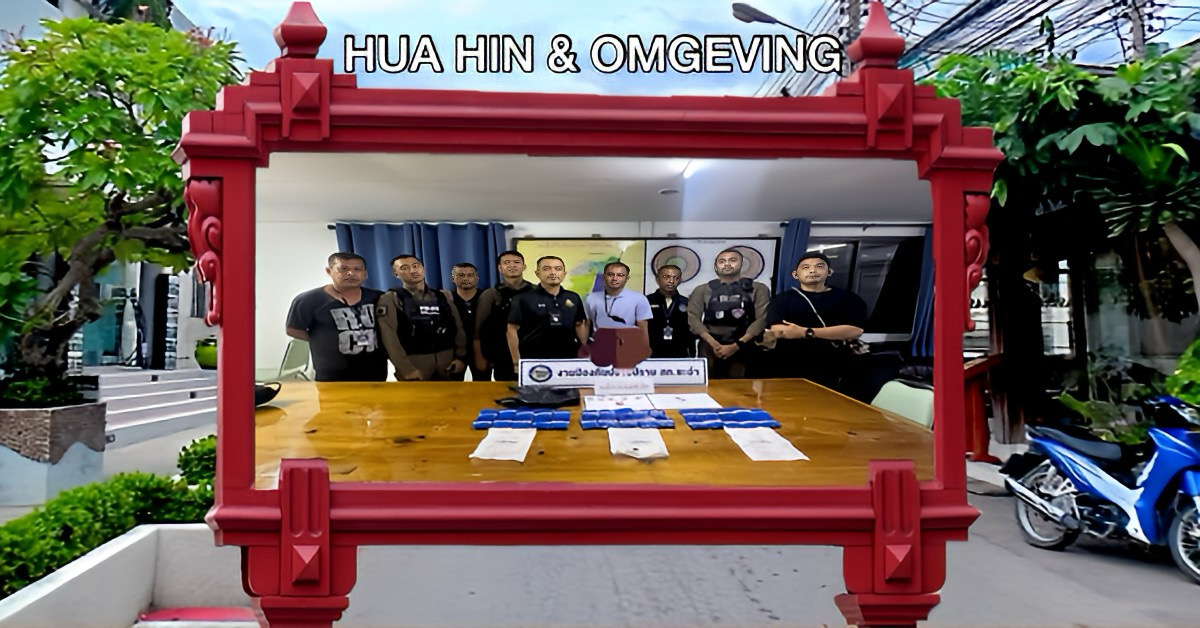 Drugsdelict in Cha-am, Thaise drugskoerier in zijn nekvel gepakt met 6.000 XTC-pillen in zijn bezit