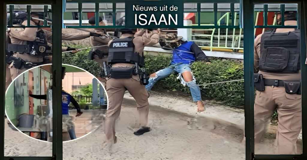 Politie voert in Noordoost-Thailand een indrukwekkende oefening uit voor een school aanval