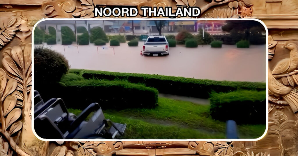 Het Thoeng-ziekenhuis in Chiang Rai heeft tijdelijke de deuren gesloten als gevolg van overstromingen 