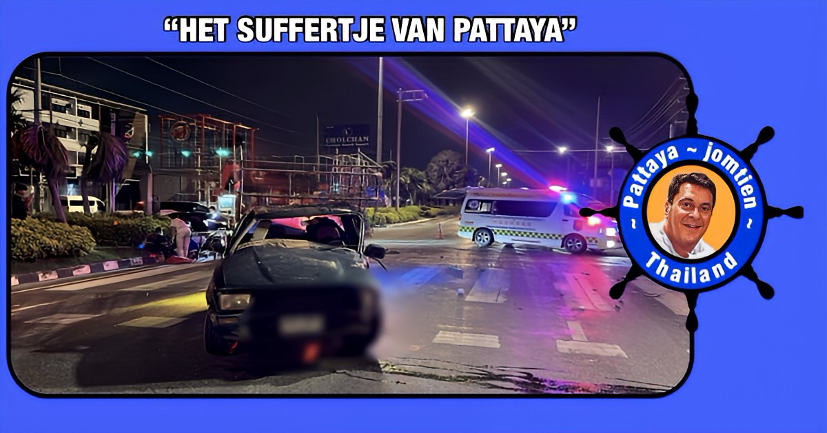 Dronken chauffeur veroorzaakt ernstig ongeval in Pattaya, waarbij drie personen gewond raakten