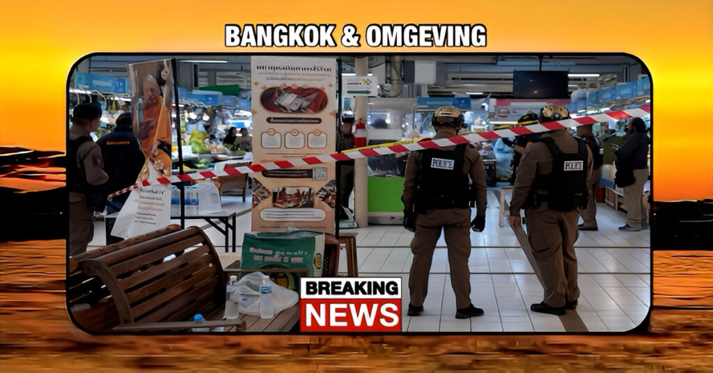 PERSBERICHT | Tragische schietpartij op versmarkt in Bangkok schokt Thailand: zes dodelijke slachtoffers en twee gewonden 