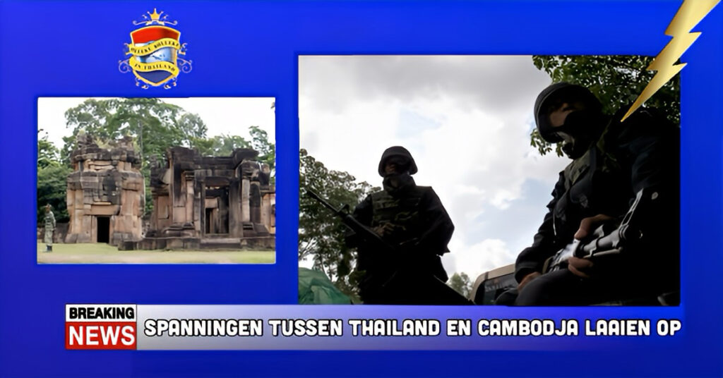 BREAKING: Spanningen tussen Cambodja en Thailand sinds vanmorgen na schietincident geëscaleerd 